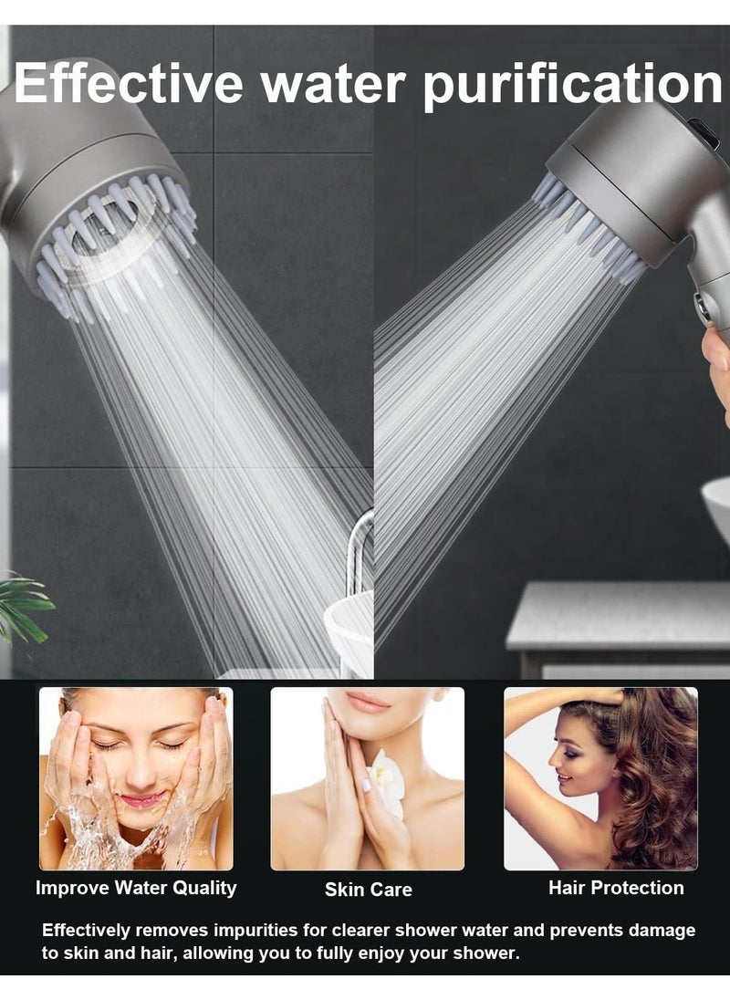 BEILINGDUN - Filtered Shower Head with Handheld (3 Modes), Detachable Showerhead Filter Head with ON/OFF Switch,High Pressure Showerhead Set with 3 Filters、2m Hose、1 Adjustable Bracket,Remove Chlorine and Impurities, Massages Scalp to Anti Hairfall and Dry Skin - Image 1