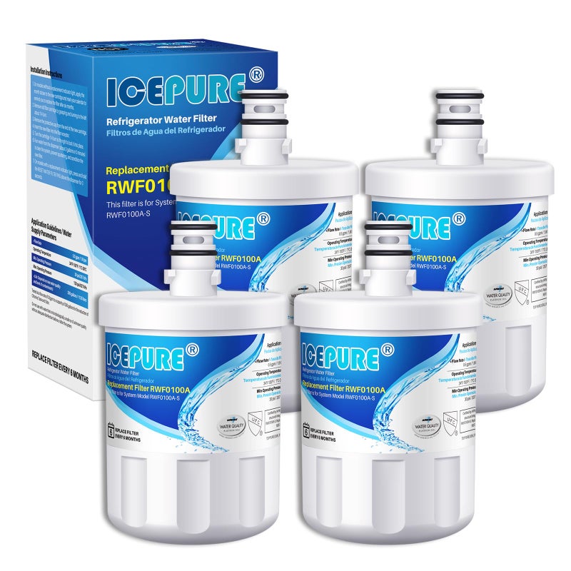 ICEPURE 5231JA2002A Refrigerator Water Filter,Compatible with LG LT500P, GEN11042FR-08, ADQ72910901, ADQ72910907, LFX25974ST, LFX25973S, Kenmore 9890, 469890 4PACK - Image 1