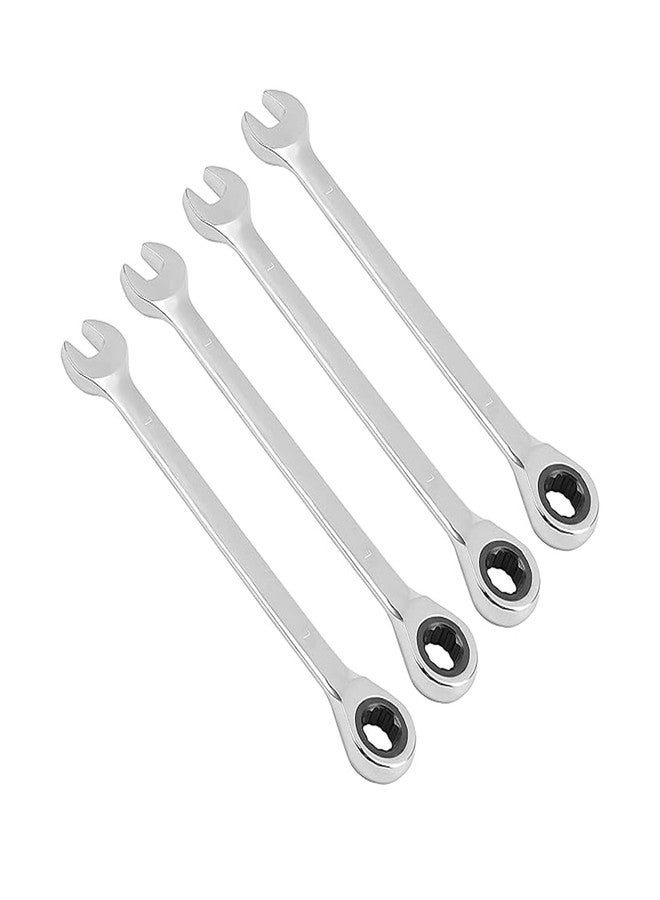 ZOENHOU 4PCS 7mm Ratchet Wrench, Reversible Ratcheting Wrench Set, Metric Ratcheting Combination Wrench CRV Steel Gear Spanner with 5°Movement and 72 Teeth - Image 1