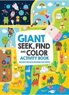Giant Seek Find And Color Activity Book Includes Fun Facts And Bonus Challenges by Clorophyl Editions Paperback 