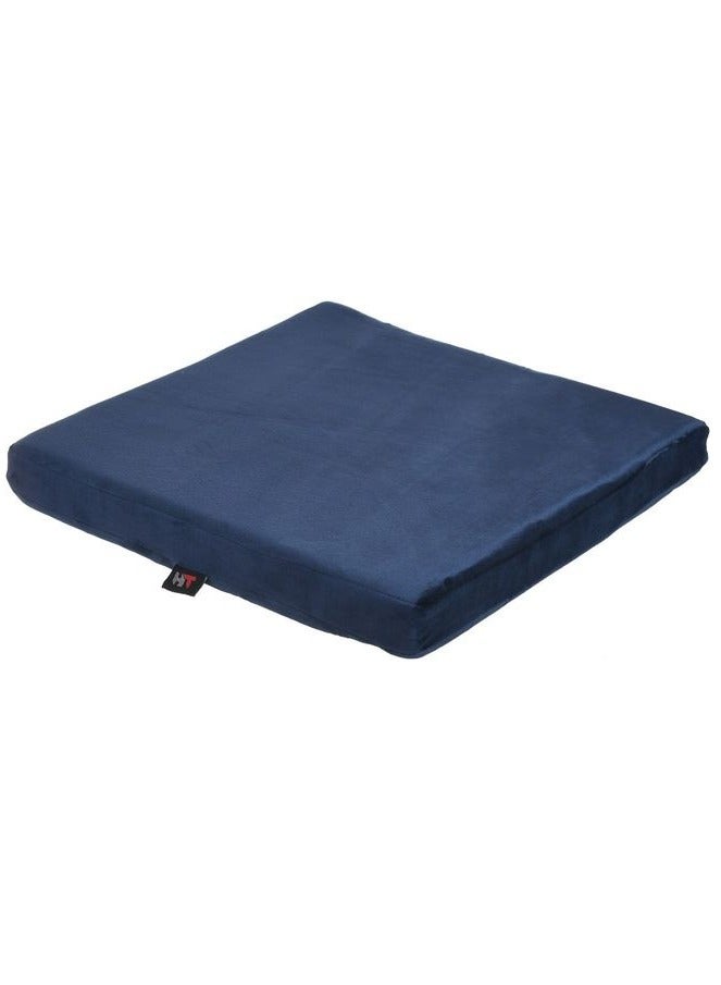 HT Comfortable square medical seat cushion, memory foam, suitable for office and car chairs, blue - Image 1