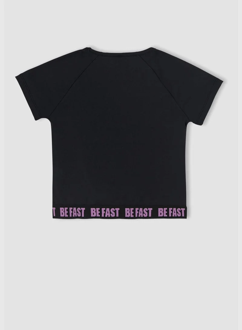 DeFacto Regular Fit Short Sleeve Slogan Print T-Shirt