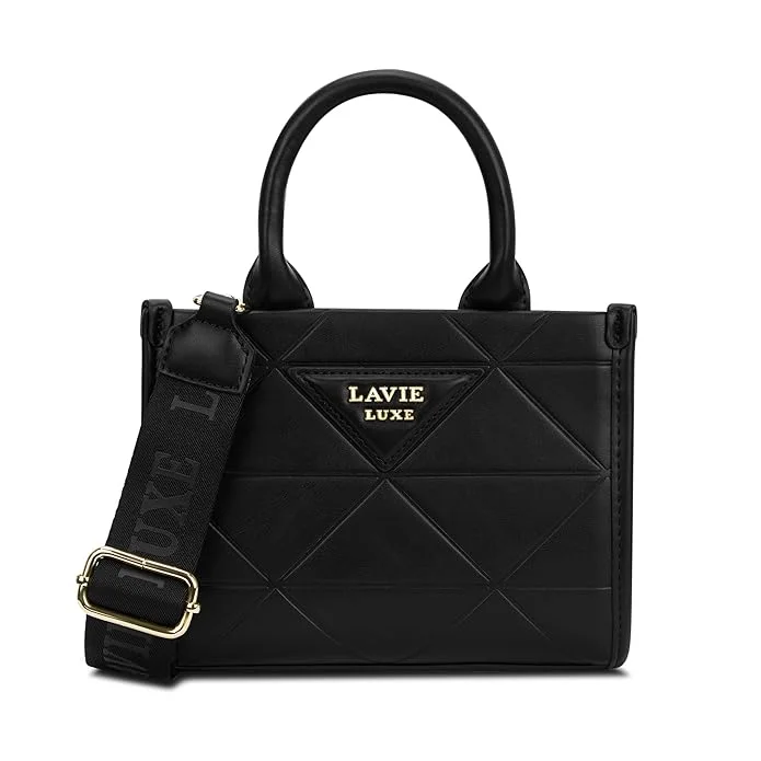 Lavie Luxe Women's Lisa Extra Small Box Satchel bag (Black)