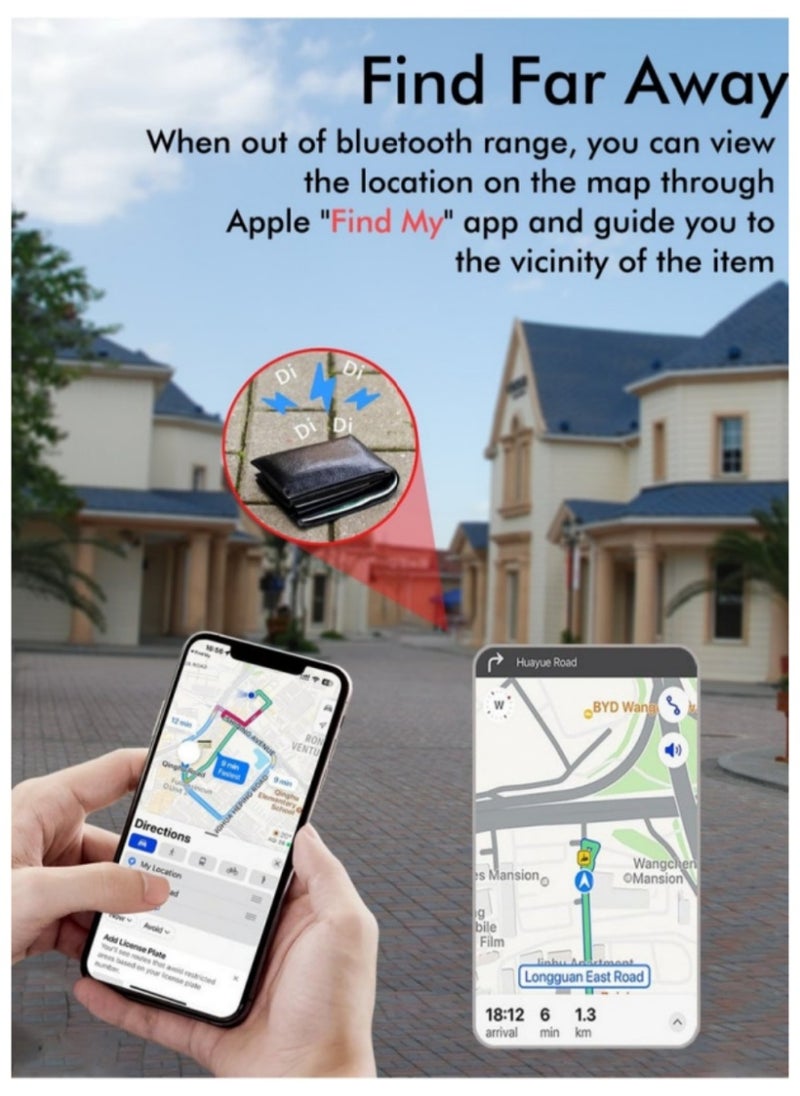 XiaoGiqi Smart Wallet Finder Card, XQOOPS Wireless Charging Wallet Locator. Works with Apple Find My (iOS Only), Item Tracker for Wallet, Luggage Tags, Phone, Passports and More (1Pack-Black)  - Image 3