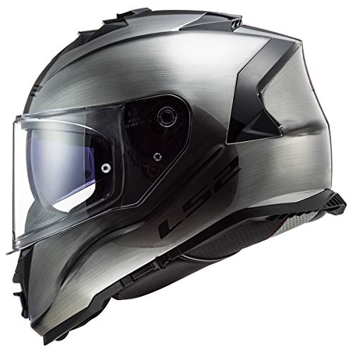 LS2 Helmets Assault Full Face Motorcycle Helmet W/SunShield (Brushed Alloy - Small) - Image 2