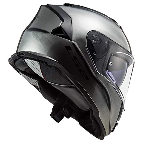 LS2 Helmets Assault Full Face Motorcycle Helmet W/SunShield (Brushed Alloy - Small) - Image 5