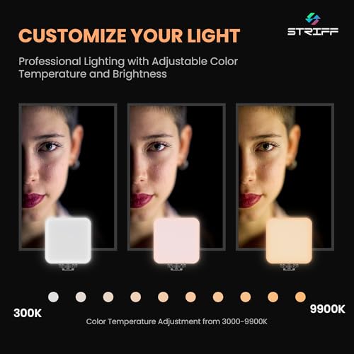STRIFF Blaze-1 LED Video Light for Phone, Camera, Laptop, Meeting, Photography, and Lighting, with Clip & Type C, Dimmable & Rechargeable for Selfie Stick Tripod, 2000mAh, 4.5W - Image 2