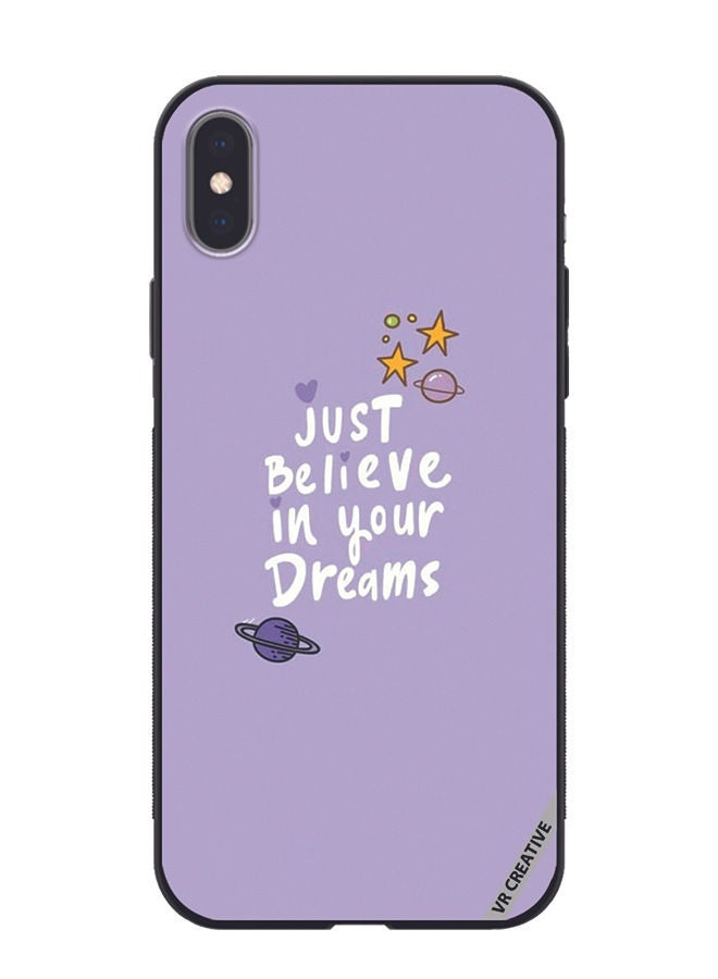 VR CREATIVE Protective Case Cover For Apple iPhone XS Max Just Believe In Your Dreams Design Multicolour - Image 1