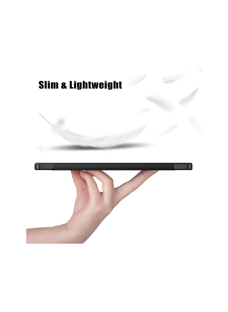 EVO - Hybrid Slim Case for Xiaomi Redmi Pad SE 11 inch 2023,  Shockproof Cover with Clear Transparent Back Shell for Xiaomi Redmi Pad SE 11 inch 2023 Black - Image 1