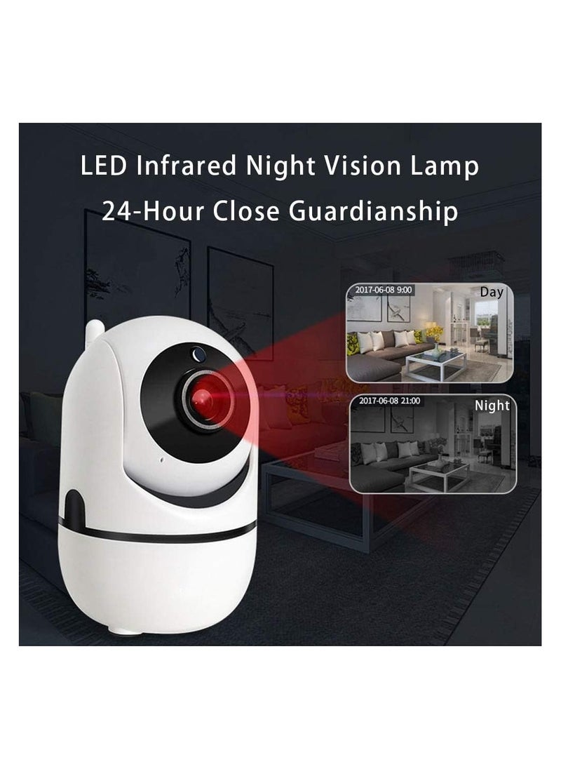 Generic - 4MP Outdoor Pan/Tilt Wi-Fi Camera | Smart Night Vision | 360° Coverage | Auto-Tracking | AI Human Detection | Weatherproof Design | Supports MicroSD Card(Upto 512 GB)|White, H8c 2K⁺ - Image 1