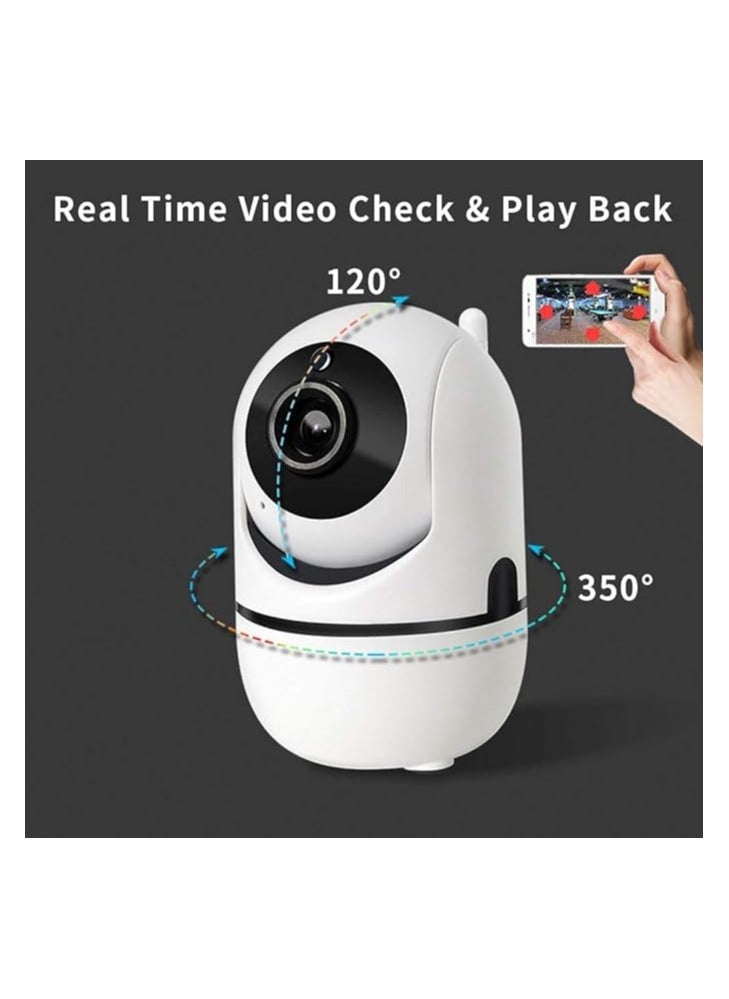 Generic - 4MP Outdoor Pan/Tilt Wi-Fi Camera | Smart Night Vision | 360° Coverage | Auto-Tracking | AI Human Detection | Weatherproof Design | Supports MicroSD Card(Upto 512 GB)|White, H8c 2K⁺ - Image 1