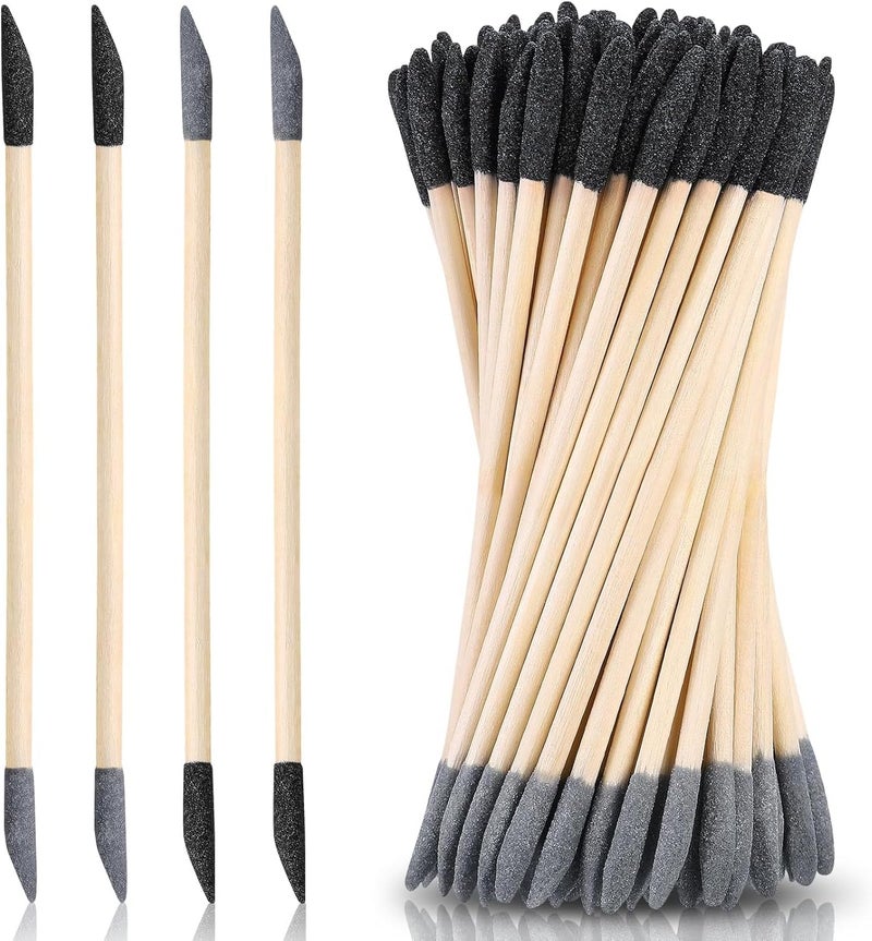 50 Pcs Double-Ended Sanding Sticks, 120/280 Grit Fine Sanding Tools for Wood and Plastic Models, 5.4 x 0.2 Inch Matchstick Design for Tight Spaces - Image 1