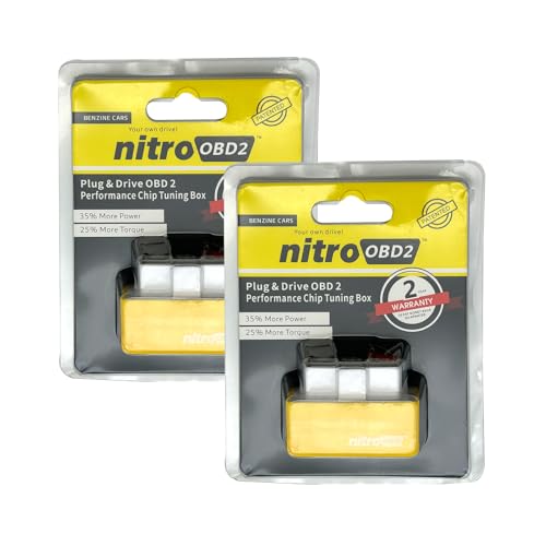 Arwrilt 2 PCS Automotive Power Upgrade Pro Plug Drive Torque Boost 35 More Power 25 More Torque Suitable for Gasoline Vehicles Yellow - Image 1