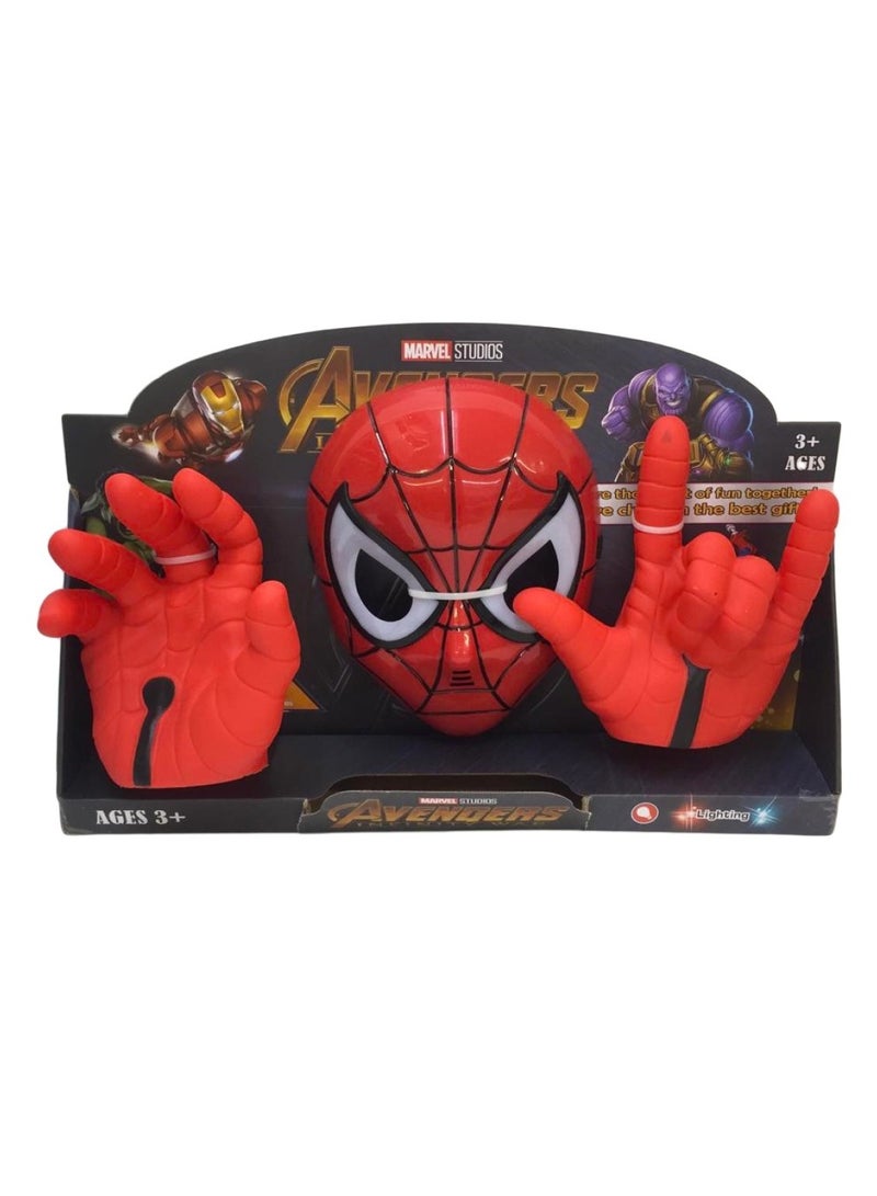 صندوق العاب قفازات سبايدر مان مع قناع للأطفال - Image 1