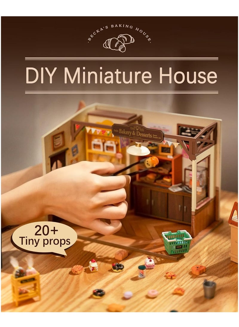 Robotime Rolife Becka's Baking House DIY Miniature House Kit DG161, Assembly Brain Teaser 3D Wooden Puzzle for Adults and Teens DIY Build Model Crafts Kits, Unique Gifts and Home Decor  - Image 3