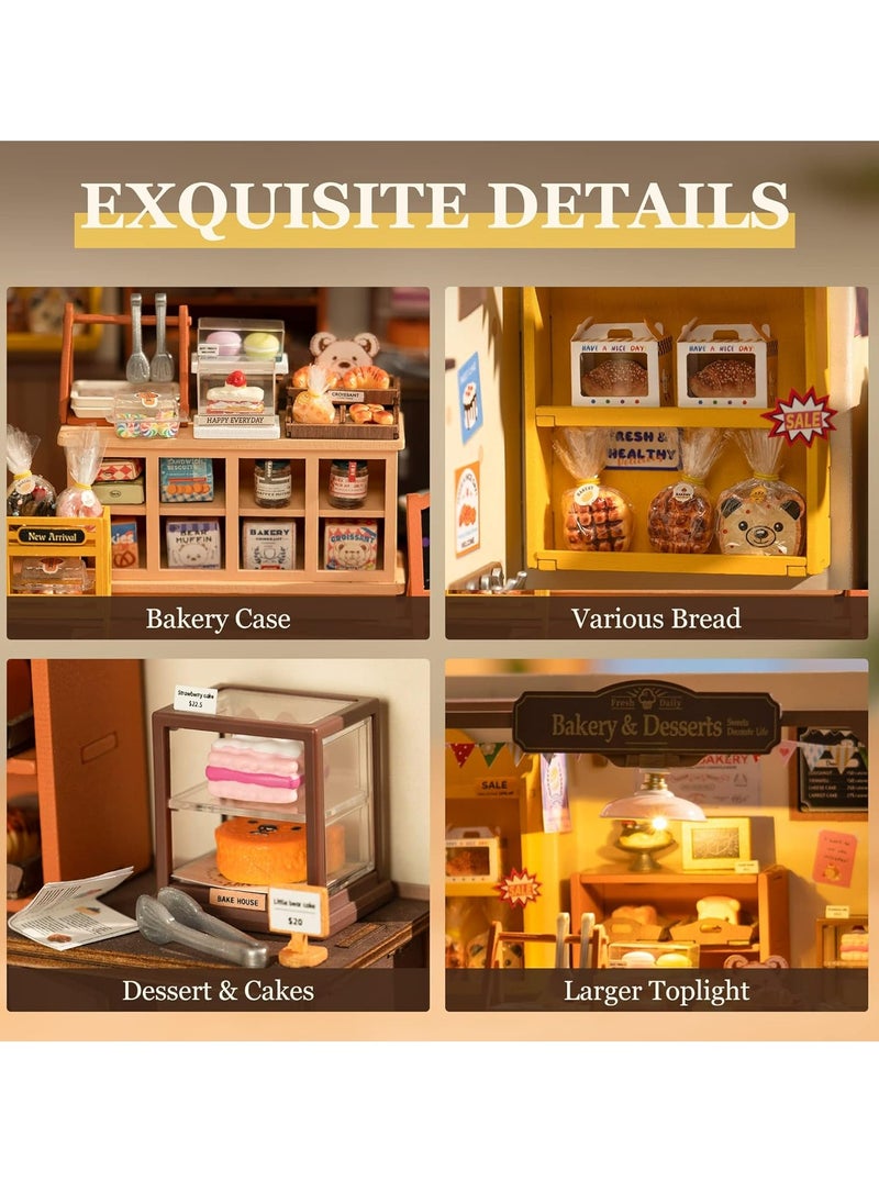 Robotime Rolife Becka's Baking House DIY Miniature House Kit DG161, Assembly Brain Teaser 3D Wooden Puzzle for Adults and Teens DIY Build Model Crafts Kits, Unique Gifts and Home Decor  - Image 5