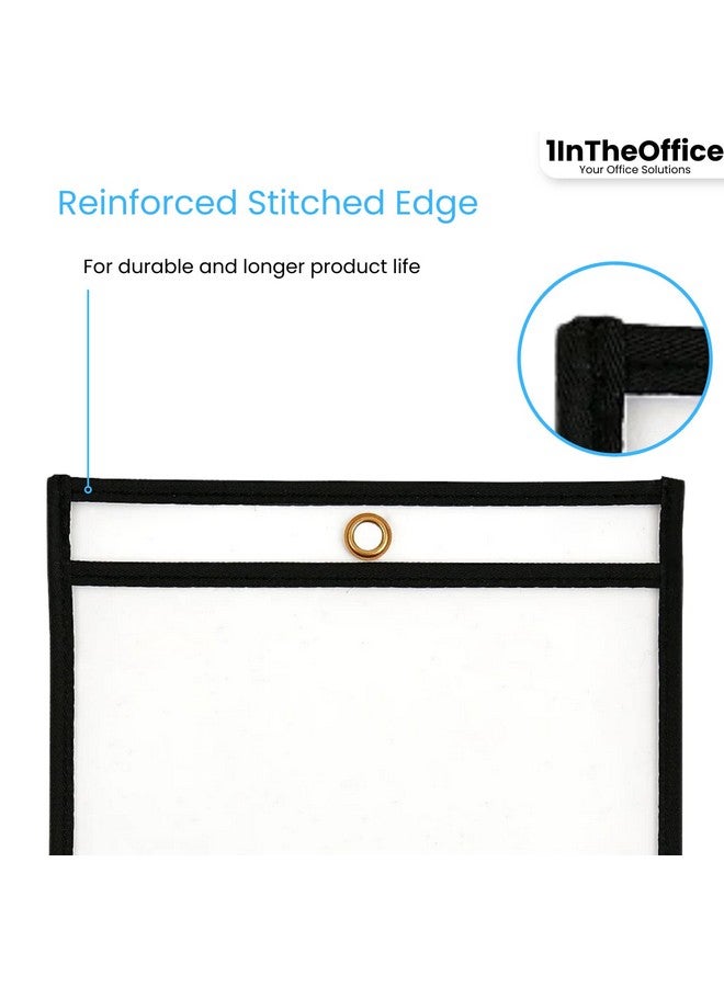 1InTheOffice Dry Erase Pocket Sleeves Black Shop Ticket Holders 11X8.5 (12 Pack) - Image 5