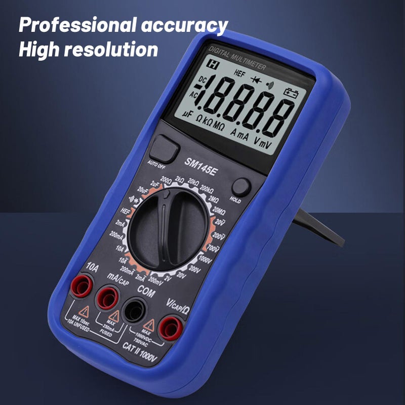 4 5 Digit LCD Digital Multimeter Voltage Current Resistance Capacitance Tester With Adjustable Stand - Image 3