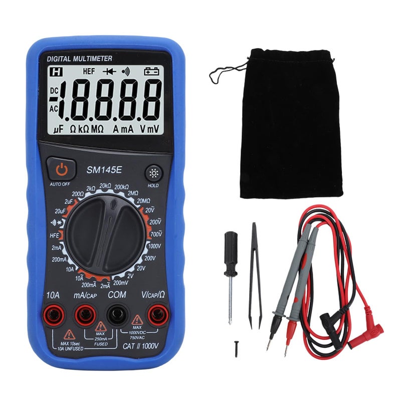 4 5 Digit LCD Digital Multimeter Voltage Current Resistance Capacitance Tester With Adjustable Stand - Image 2