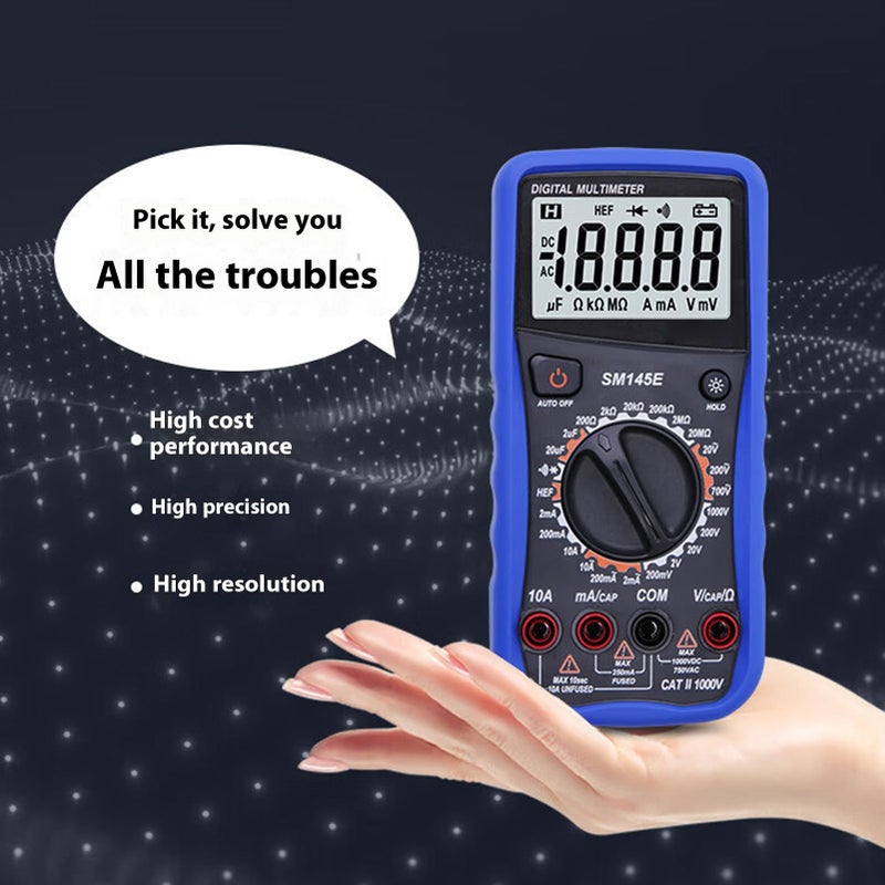 4 5 Digit LCD Digital Multimeter Voltage Current Resistance Capacitance Tester With Adjustable Stand - Image 5