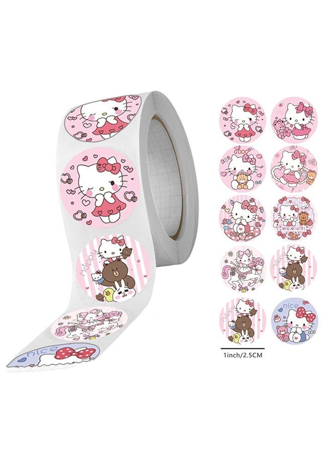 Sanrio 2000Pcs Cartoon Stickers Set for Kids, 40 Designs Waterproof Vinyl Stickers, DIY Decorative Stickers for Envelope and Gifts, Sticker Roll for Girls, 4 Rolls - Image 4