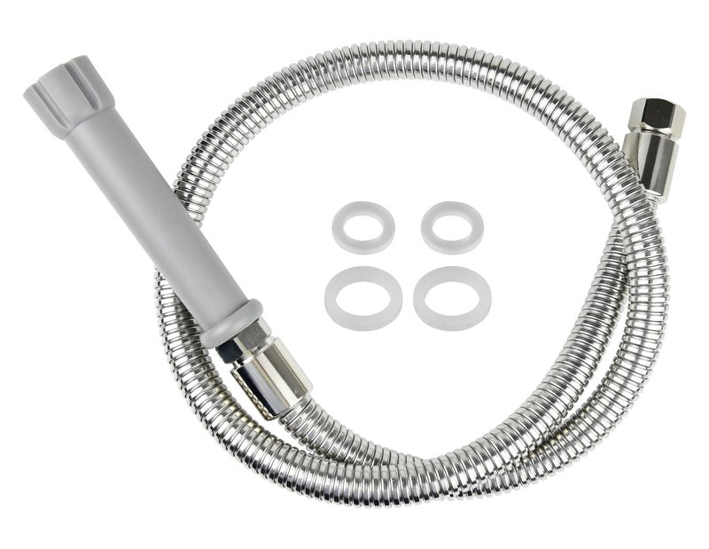 SHLLKTTRY 44 Inches B0044H PreRinse Hose Replacement for TS Brass Commercial Kitchen Sink Spray Flexible Stainless Steel Hose with Heat Resistant Handle - Image 2