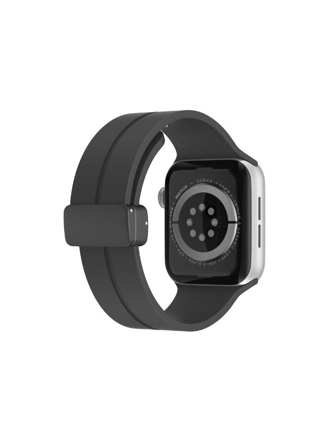 Generic Soft Silicone Sport Watch Band with Magnetic Buckle Fits Apple Watch Ultra 2/Ultra Series 9/8/SE 2nd Gen/7/SE/6/5/4/3/2/1 Compatible with 42/44/45/49mm Case Sizes Also Compatible with Series 10 with  - Image 5