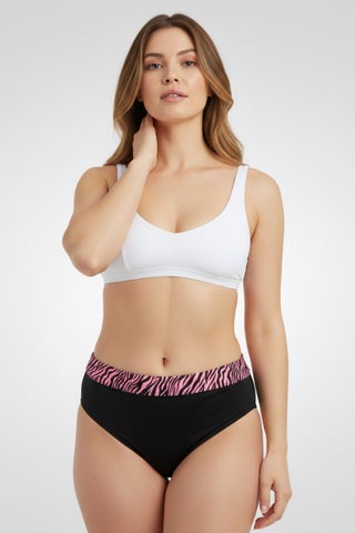 Women Brand Logo Bikini Bottom, Black