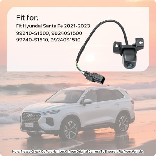 GreenYi 99240-S1500 Rear View Camera for Hyundai Santa Fe 2021 2022 2023, OE Backup Camera Replaces 99240S1500, 99240-S1510, 99240S1510 by GreenYi - Image 2