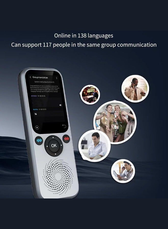Plynox 138 Languages Mini Pocket Translator ChatGPT with 2 Inch Touch Screen, Real Time Translation, Voice Recorder for Group Chats, HD Camera for Image Translating - Image 4