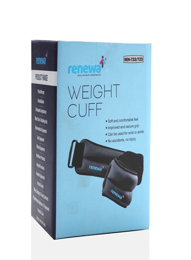 Renewa Adjustable Ankle & Wrist Weights Weight Cuff (2 kg) for Training, Walking, Running, Workout, Yoga | Comfortable, Durable - Image 5
