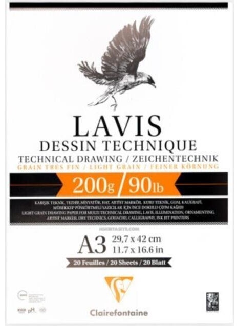 Multi Technical Drawing Notebook A3 20 Sheets 200 gr