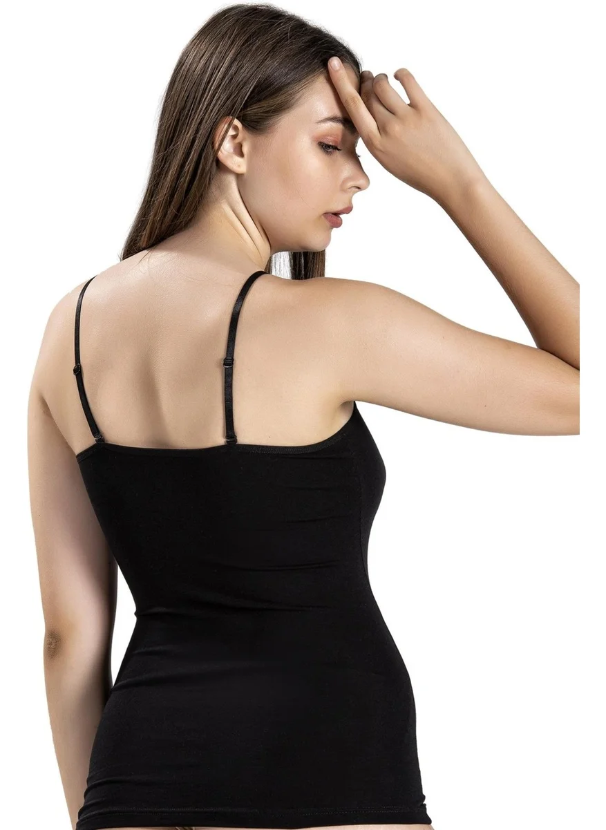 جيبر Women's Lycra Adjustable Rope Strap Undershirt 546 - 3 Pieces