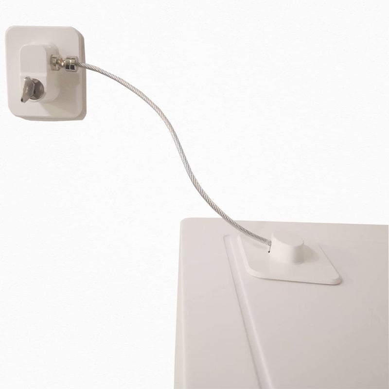 YEYA Upgraded No Drill Anti Tip Furniture Wall Anchors for Baby Proofing White 4 Pack - Image 2