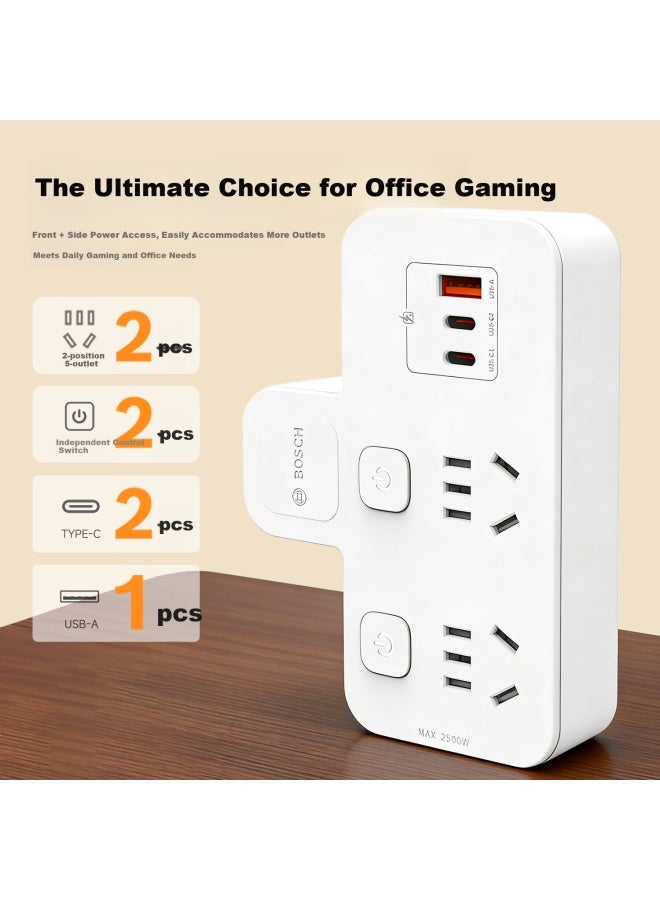 Bosch Zigzag Plug Adapter/30w Socket Converter/one-to-two Split Control/multi-functional Socket Extension/wireless Power Strip Psts-0301 - Image 2