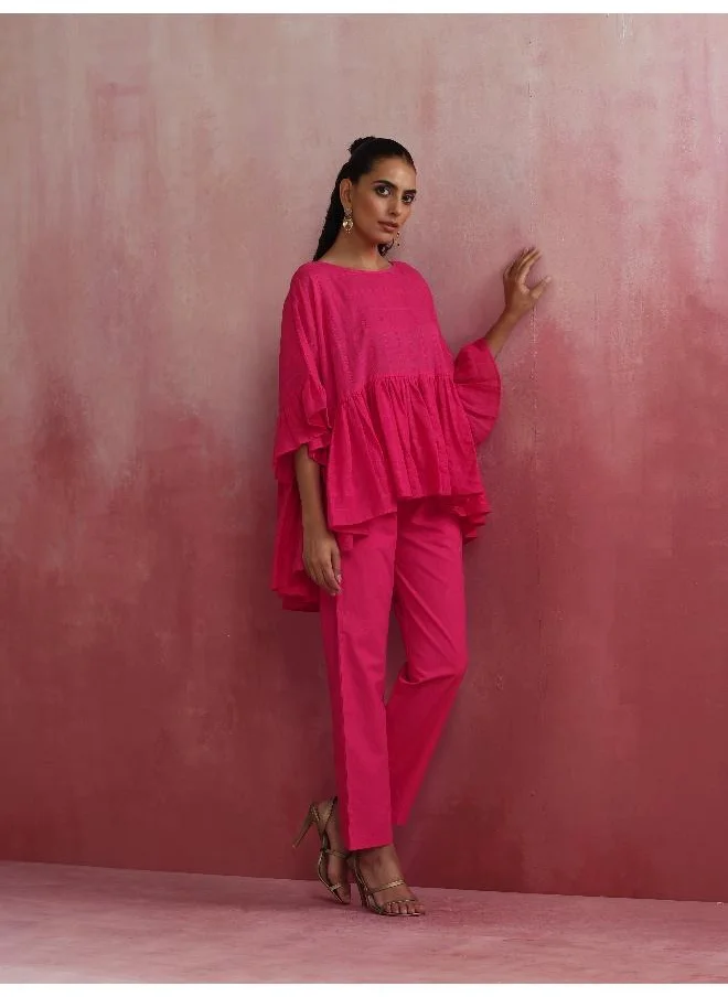 ترو برونز trueBrowns Pink Cotton Dobby Co-ord set