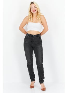 promod Women Mid Rise Skinny Washed Stretchable Denim Jeans, Grey  - Image 3