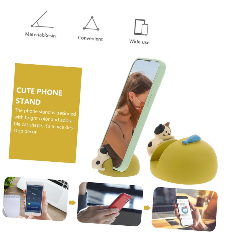 Red Cartoon Cat Phone Stand Stable Holder For Desk And Bed Cell Phones Tablets - Image 4