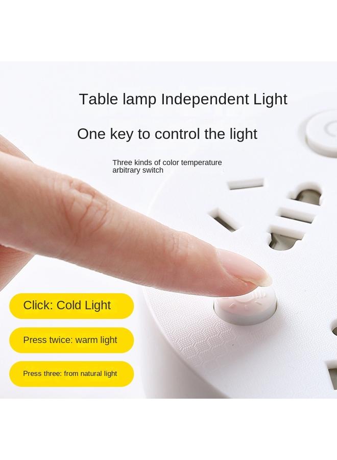 الأزرق جي دبليو مقبس مصباح طاولة متعدد الوظائف ، مصباح سرير متعدد الوظائف ، مصباح سرير متعدد التروس ، ضوء دافئ بارد ، ضوء غرفة نوم منزلية ، أضواء ليلية - Image 4