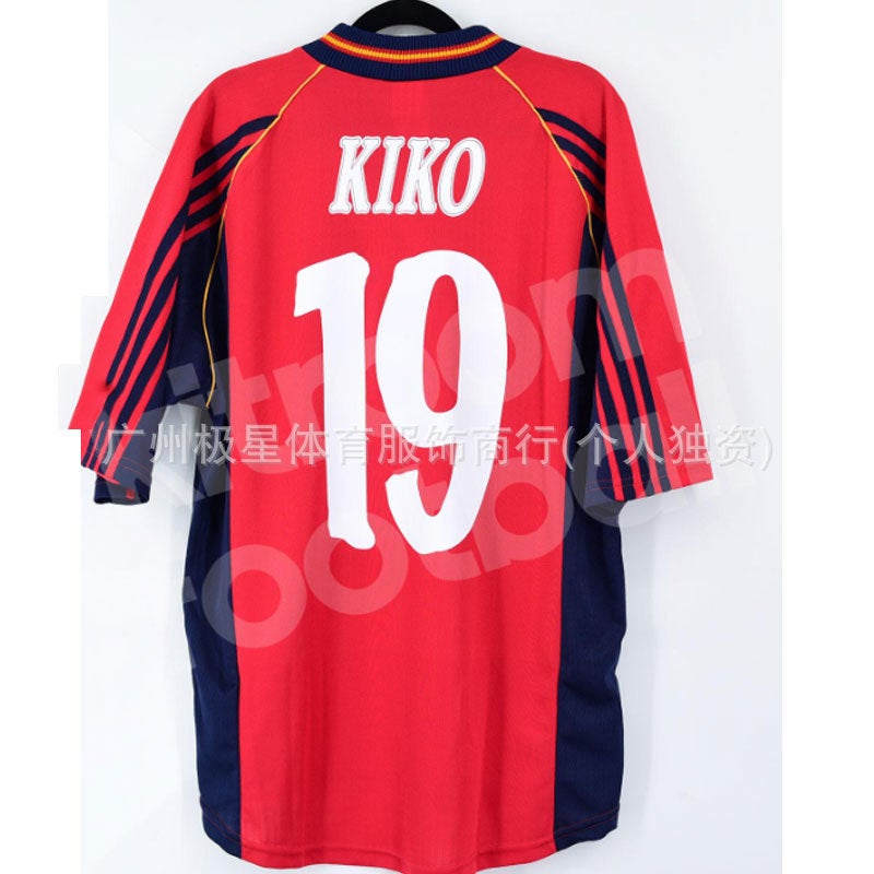 1998 Spain Home Away Retro Jersey No.10 Raul Torres Spain Short-Sleeved Football Uniform For Fans - Image 5