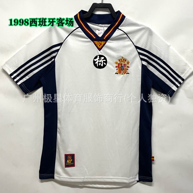 1998 Spain Home Away Retro Jersey No.10 Raul Torres Spain Short-Sleeved Football Uniform For Fans - Image 1