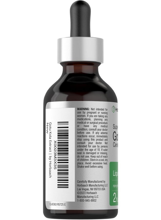 Horbäach Gotu Kola Extract | 2 fl oz | Alcohol Free | Super Concentrated Liquid Herb Supplement | Vegetarian, Non-GMO, Gluten Free - Image 3