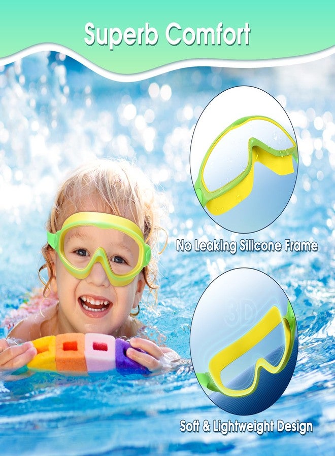 EverSport Goggles for Kids 6-14, 2 Pack Swimming Goggles, Clear Vision Anti-fog Pool Swim Goggles with Nose Cover Wide View Water Swim Mask for kids Toddler Girls Boys Teens age 4-7 8-14 8-12 3-5 3-6 - Image 3