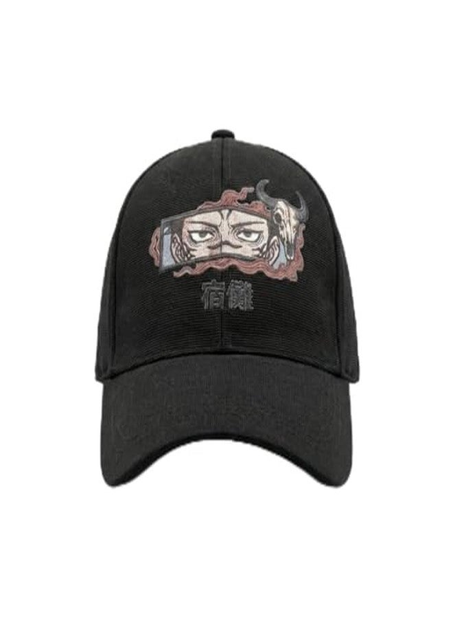 faas Summer Stylish Baseball Sport Cap Men's Baseball Head Hat Stylish All Sports Caps with Adjustable Strap Pack of 1 Unisex Black - Image 2