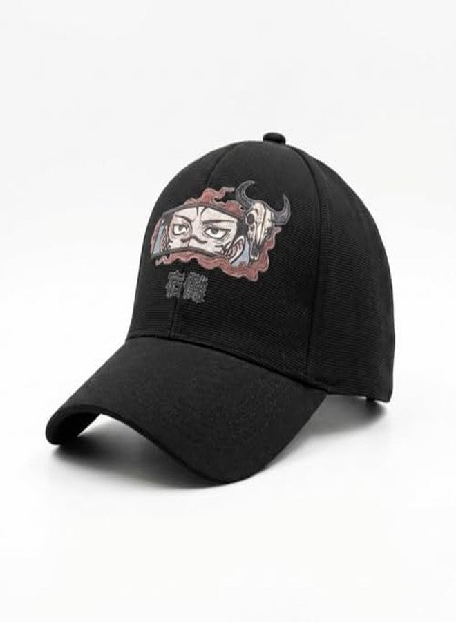 faas Summer Stylish Baseball Sport Cap Men's Baseball Head Hat Stylish All Sports Caps with Adjustable Strap Pack of 1 Unisex Black - Image 4