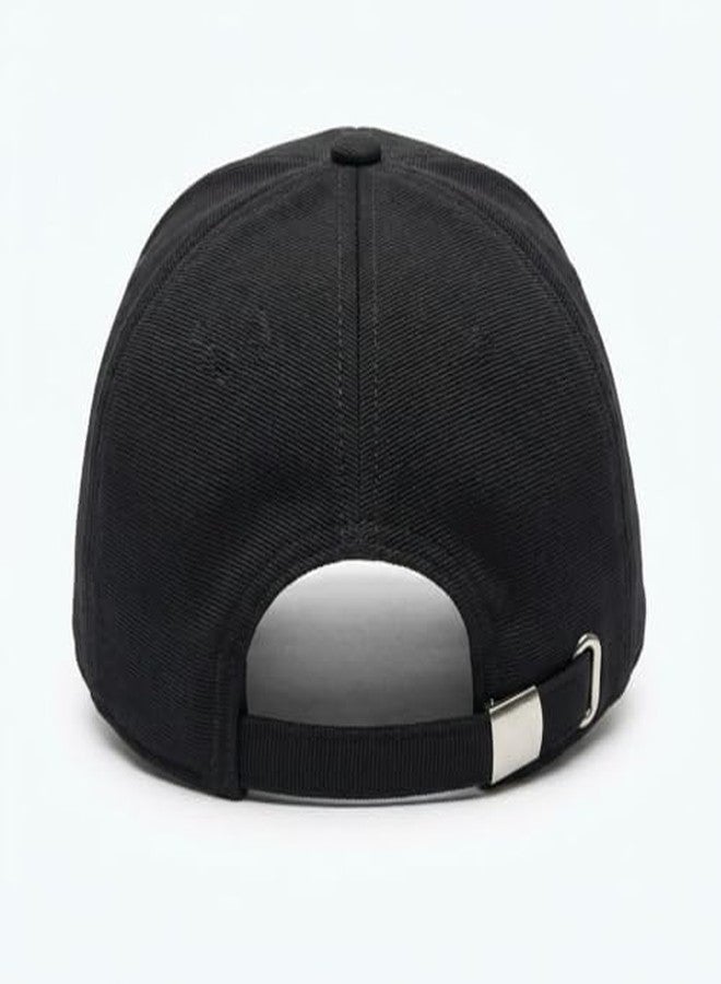 faas Summer Stylish Baseball Sport Cap Men's Baseball Head Hat Stylish All Sports Caps with Adjustable Strap Pack of 1 Unisex Black - Image 5