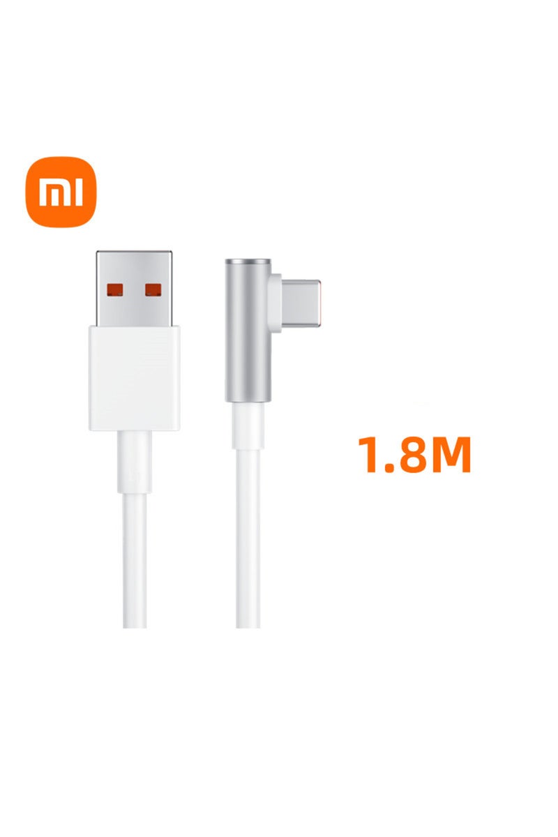 L White 1.8M Xiaomi 100% Original 120W For Mi 12 11 Type C Cable 6A L type Type-C Fast Charging Data