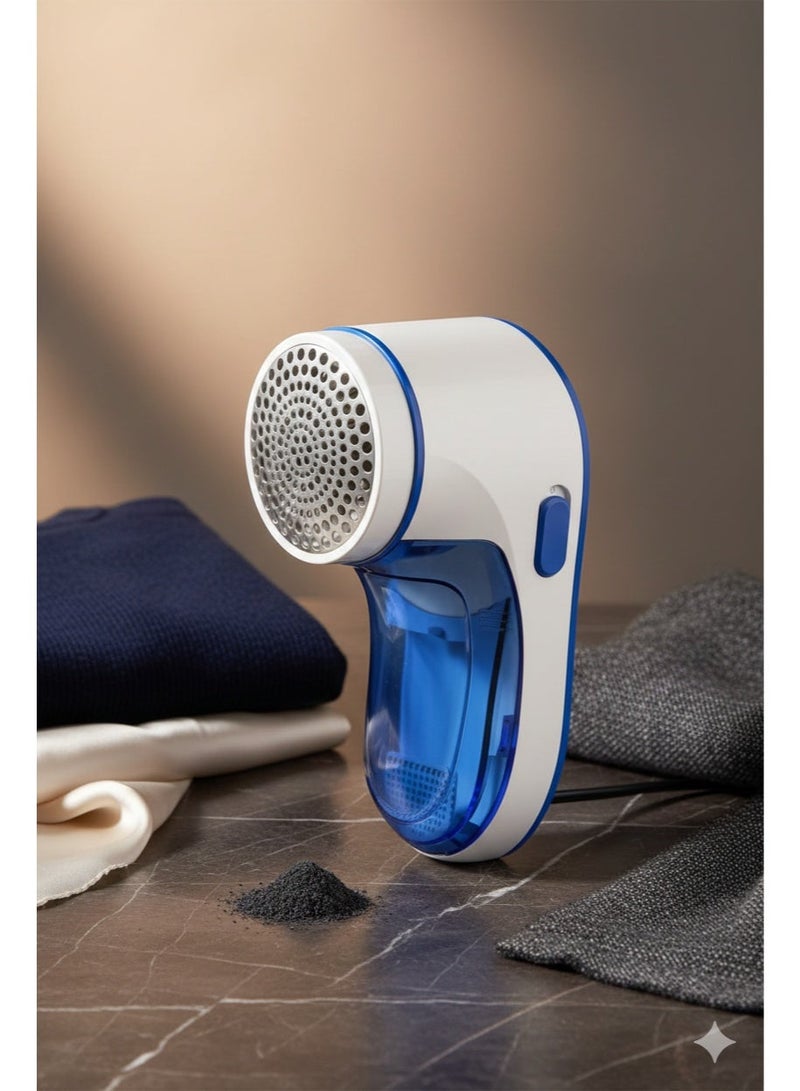 ALMUFARREJ Battery Operated Fabric Lint Remover Blue/White - Image 1