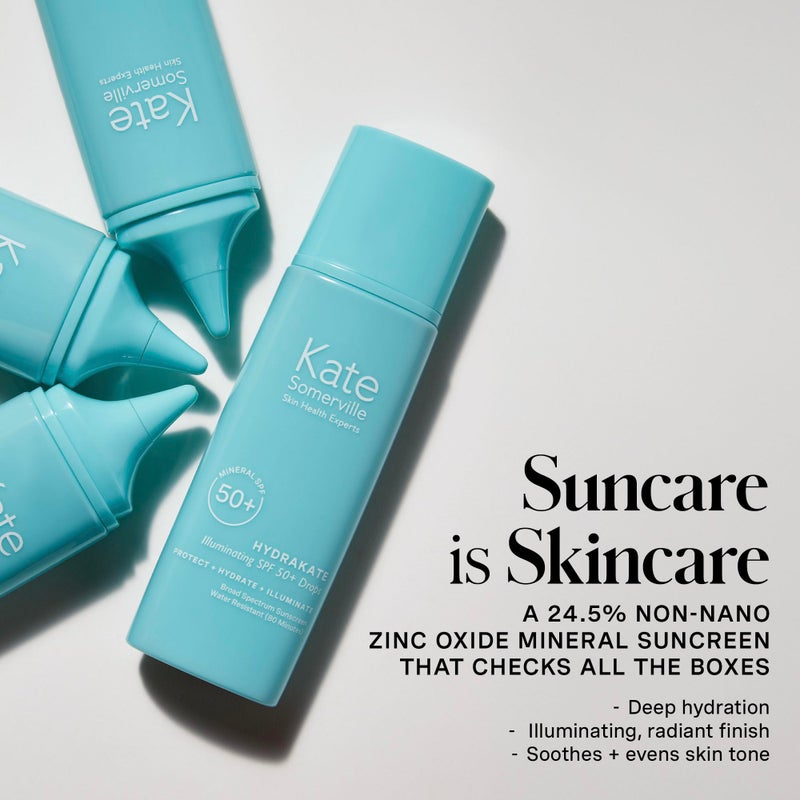Kate Somerville HydraKate Illuminating Sunscreen Drops â€“ Tinted SPF 50+ Mineral Sunscreen with Zinc Oxide, Moisturizing & Anti-Aging Sun Protection, 1.7 Fl Oz - Image 3
