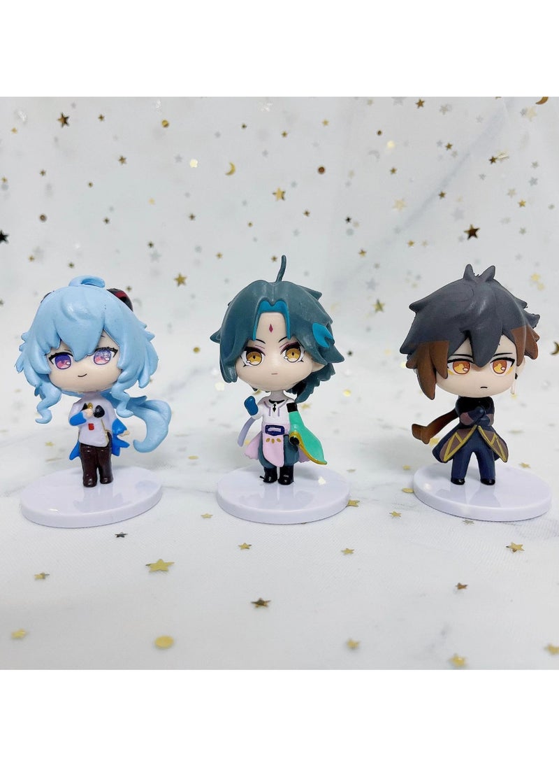 جينشين تأثير الشكل أنيمي سلسلة نموذج لعبة في سن المراهقة هدية سطح المكتب الديكور ( 6 قطع ) - Image 4